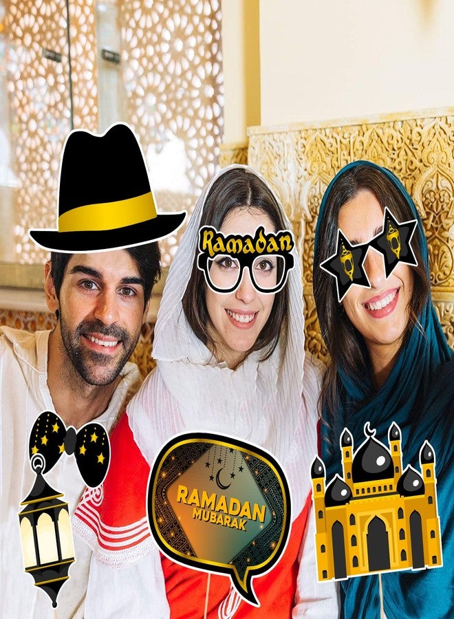 Zyozique 17 Pieces, Ramadan Photo Booth Props - Ramadan Decorations | Eid Photo Props, Eid Decorations | Eid Mubarak Photo Booth Props Kit |Ramadan Party Supplies | Ramadan Mubarak Decorations - Image 4